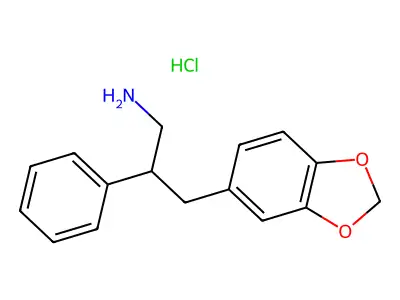 1,3-Benzodioxole-5-methanamine, alpha-(2-phenylethyl)-, hydrochloride structure