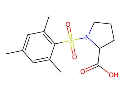 1-(mesitylsulfonyl)-L-proline structure