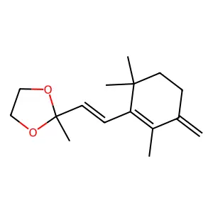1,3-Dioxolane, 2-methyl-2-[2-(2,6,6-trimethyl-3-methylene-1-cyclohexen-1-yl)ethenyl]- structure