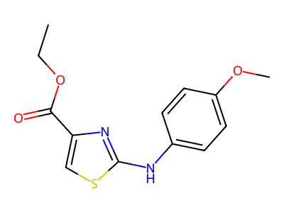 Ethyl 2-((4-methoxyphenyl)amino)-1,3-thiazole-4-carboxylate structure