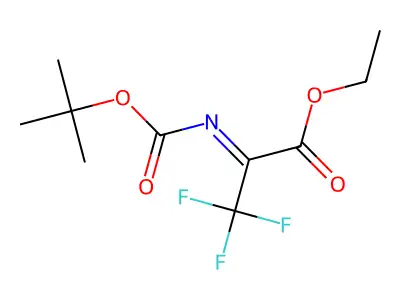2-tert-Butoxycarbonylimino-3,3,3-trifluoro-propionic acid ethyl ester structure