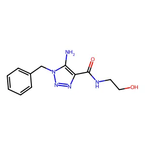 5-Amino-1-benzyl-N-(2-hydroxyethyl)-1H-1,2,3-triazole-4-carboxamide structure