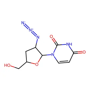 1-[3-Azido-5-(hydroxymethyl)oxolan-2-yl]pyrimidine-2,4-dione structure
