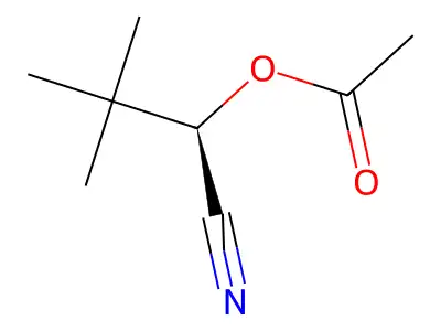 1-Cyano-2,2-dimethylpropyl acetate structure