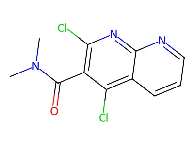 1,8-Naphthyridine-3-carboxamide, 2,4-dichloro-N,N-dimethyl- structure