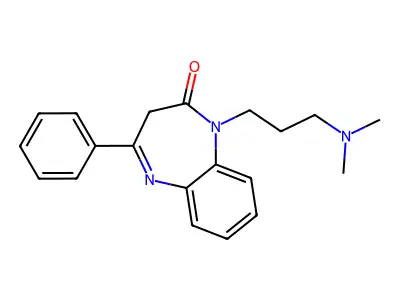 2H-1,5-Benzodiazepin-2-one, 1,3-dihydro-1-(3-(dimethylamino)propyl)-4-phenyl- structure