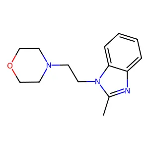 2-methyl-1-[2-(4-morpholinyl)ethyl]-1H-benzimidazole structure