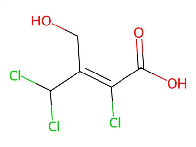 2,4,4-三氯-3-(羟甲基)丁-2-烯酸 structure
