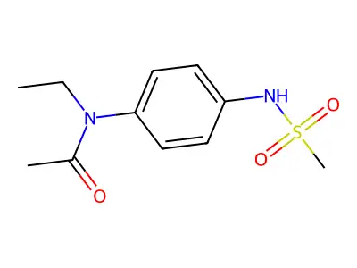 N-乙基-N-[4-[(甲基磺酰基)氨基]苯基]乙酰胺 structure