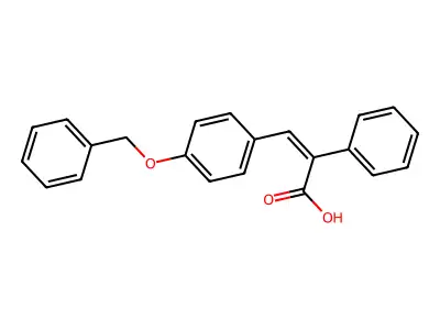 2-phenyl-3-(4-phenylmethoxyphenyl)prop-2-enoic Acid structure