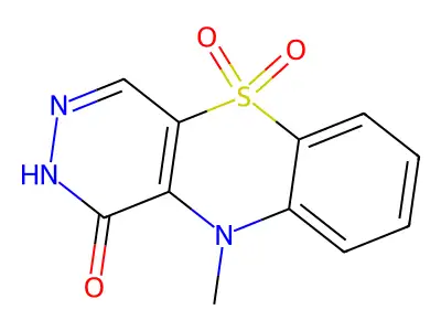 1H-Pyridazino(4,5-b)(1,4)benzothiazin-1-one, 2,10-dihydro-10-methyl-, 5,5-dioxide structure