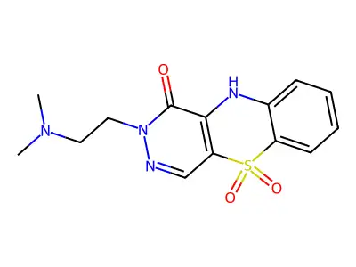 1H-Pyridazino(4,5-b)(1,4)benzothiazin-1-one, 2,10-dihydro-2-(2-(dimethylamino)ethyl)-, 5,5-dioxide structure