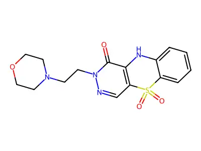 1H-Pyridazino(4,5-b)(1,4)benzothiazin-1-one, 2,10-dihydro-2-(2-(4-morpholinyl)ethyl)-, 5,5-dioxide structure
