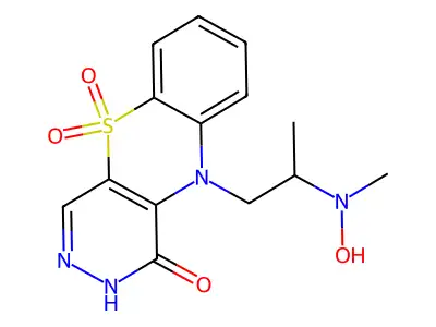 1H-Pyridazino(4,5-b)(1,4)benzothiazin-1-one, 2,10-dihydro-10-(2-(dimethylamino)ethyl)-, N,5,5-trioxide structure