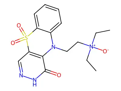 1H-Pyridazino(4,5-b)(1,4)benzothiazin-1-one, 2,10-dihydro-10-(2-(diethylamino)ethyl)-, N,5,5-trioxide, dihydrate structure