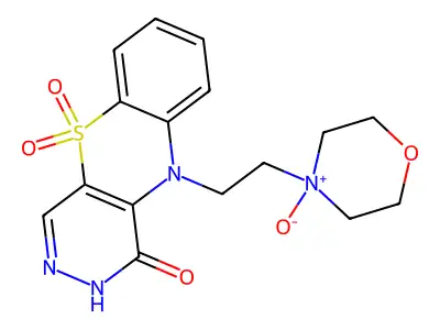 1H-Pyridazino(4,5-b)(1,4)benzothiazin-1-one, 2,10-dihydro-10-(2-(4-morpholinyl)ethyl)-, N,5,5-trioxide, dihydrate structure