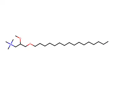 (3-Hexadecoxy-2-methoxy-propyl)-trimethyl-ammonium structure