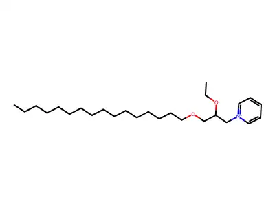 1-(2-Ethoxy-3-hexadecoxy-propyl)pyridin-1-ium structure