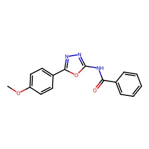 N-[5-(4-methoxyphenyl)-1,3,4-oxadiazol-2-yl]benzamide structure