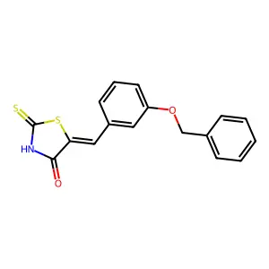 5-{[3-(Benzyloxy)phenyl]methylidene}-2-sulfanylidene-1,3-thiazolidin-4-one structure