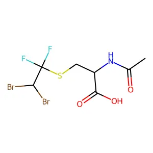 L-Cysteine, N-acetyl-S-(2,2-dibromo-1,1-difluoroethyl)- structure