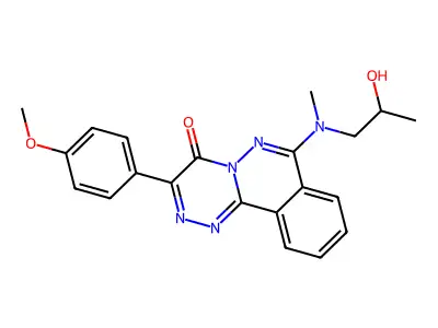 7-((2-Hydroxypropyl)methylamino)-3-(4-methoxyphenyl)-4H-(1,2,4)triazino(3,4-a)phthalazin-4-one structure
