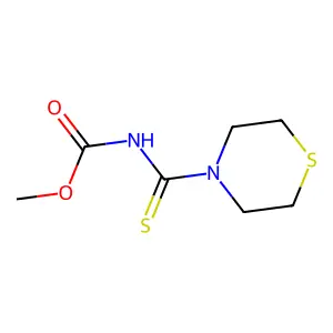 甲基 N-(硫代吗啉-4-硫代羰基)氨基甲酸酯 structure