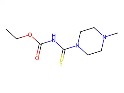 Ethyl (4-methyl-1-piperazinyl)carbothioylcarbamate structure