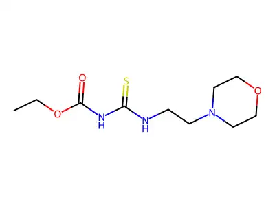Ethyl ((2-(4-morpholinyl)ethyl)amino)carbothioylcarbamate structure