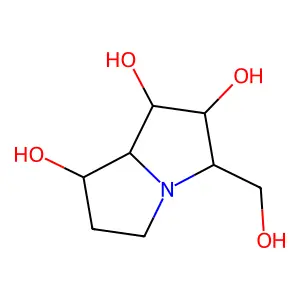 1,2,7-Trihydroxy-3-(hydroxymethyl)hexahydro-1H-pyrrolizine structure