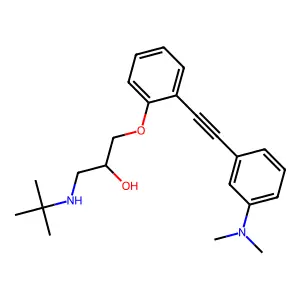 1-(2-((3-(Dimethylamino)phenyl)ethynyl)phenoxy)-3-((1,1-dimethylethyl)amino)-2-propanol structure