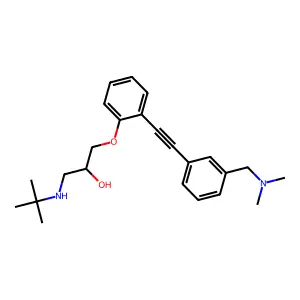 2-Propanol, 1-(2-((3-((dimethylamino)methyl)phenyl)ethynyl)phenoxy)-3-((1,1-dimethylethyl)amino)- structure
