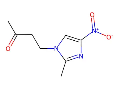 4-(2-methyl-4-nitro-1H-imidazol-1-yl)butan-2-one structure