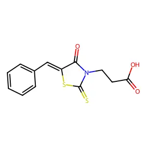 3-(5-Benzylidene-4-oxo-2-thioxo-1,3-thiazolidin-3-yl)propanoic acid structure