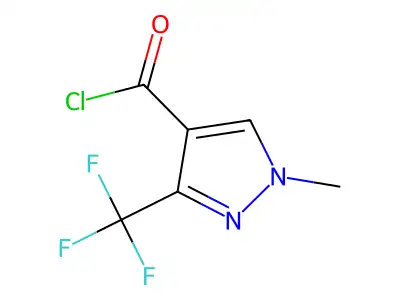 1-methyl-3-(trifluoromethyl)-1H-pyrazole-4-carbonyl chloride structure