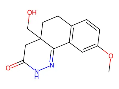Benzo(h)cinnolin-3(2H)-one, 4,4a,5,6-tetrahydro-4a-(hydroxymethyl)-9-methoxy- structure