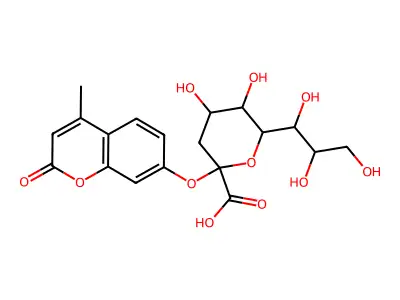 4-Methylumbelliferyl3-deoxy-D-glycero-a-D-galacto-2-nonulosonicacid structure