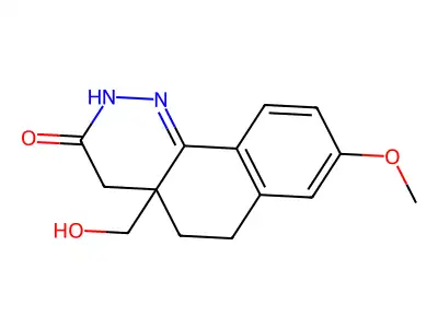 Benzo(h)cinnolin-3(2H)-one, 4,4a,5,6-tetrahydro-4a-(hydroxymethyl)-8-methoxy- structure