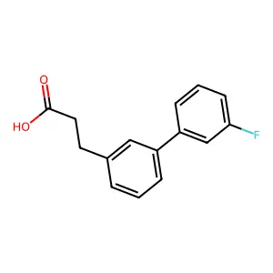 3-(3'-fFluoro-[1,1'-biphenyl]-3-yl)propanoic acid structure