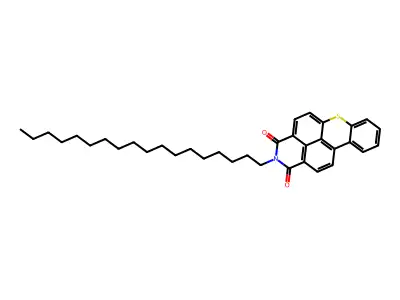 2-octadecyl-1H-thioxantheno(2,1,9-def)isoquinoline-1,3(2H)-dione structure