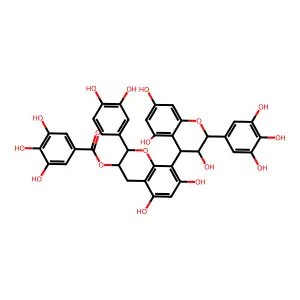 Epigallocatechin-(4beta->8)-epicatechin-3-O-gallate ester structure