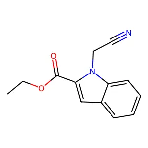 ethyl 1-(cyanomethyl)-1H-indole-2-carboxylate structure