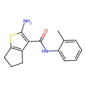 2-amino-N-(2-methylphenyl)-5,6-dihydro-4H-cyclopenta[b]thiophene-3-carboxamide structure