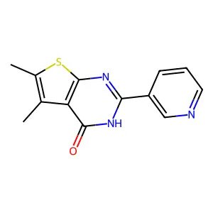 5,6-dimethyl-2-(3-pyridinyl)thieno[2,3-d]pyrimidin-4(3H)-one structure