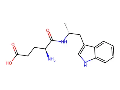 Glutaramic acid, 4-amino-N-(1-(3-indolyl)-2-propyl)-, (+)-(L)- structure
