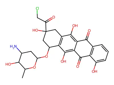 14-Chlorocarubicin structure