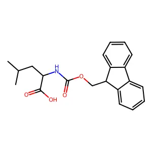 N-(((9H-芴-9-基)甲氧基)羰基)亮氨酸 structure