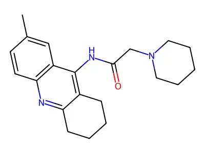 1-Piperidineacetamide, N-(1,2,3,4-tetrahydro-7-methyl-9-acridinyl)- structure