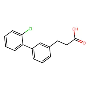 3-(2'-Chloro-[1,1'-biphenyl]-3-yl)propanoic acid structure