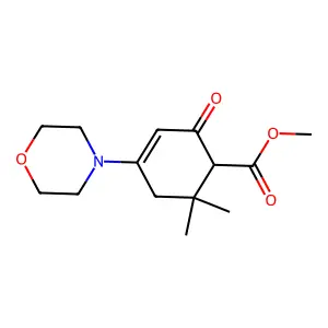 Methyl 6,6-dimethyl-4-(morpholin-4-yl)-2-oxocyclohex-3-ene-1-carboxylate structure